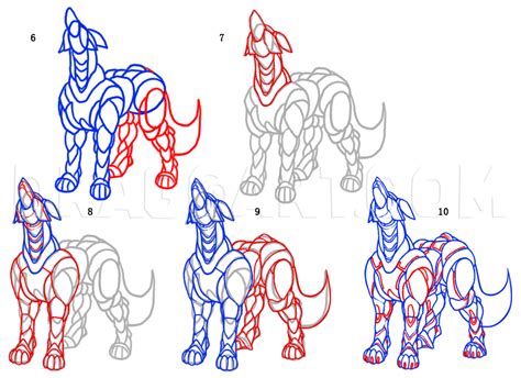 How To Draw A Robot Wolf, Draw Mecha Wolves by KenshinEien | dragoart.com