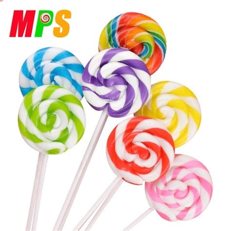 Hot Selling 12g Colorful Rainbow Swirl Sweet Lollipop Candy China
