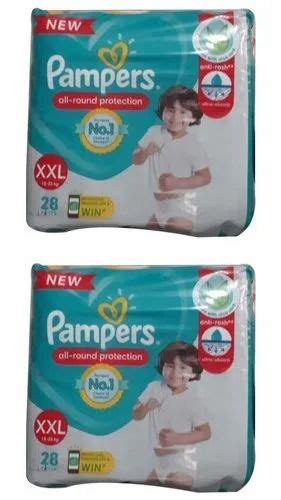 Cotton Disposable Pampers Xxl 28 Pants Baby Diaper Age Group 1 2