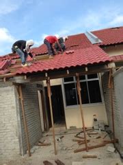 Harga pasang atap baja ringan, kanopi baja ringan dan genteng metal berpasir terbaru. Rumah Bata Ringan AAC Melaka: PASANG ATAP GENTING KUANTAN