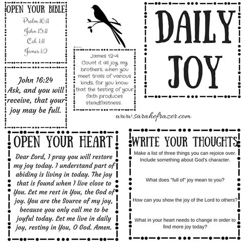 Daily Joy Printable And Tuesday Talk Sarah E Frazer