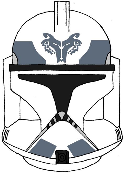 Clone Trooper Helmet Wolfpack 2 | Clone trooper helmet, Star wars
