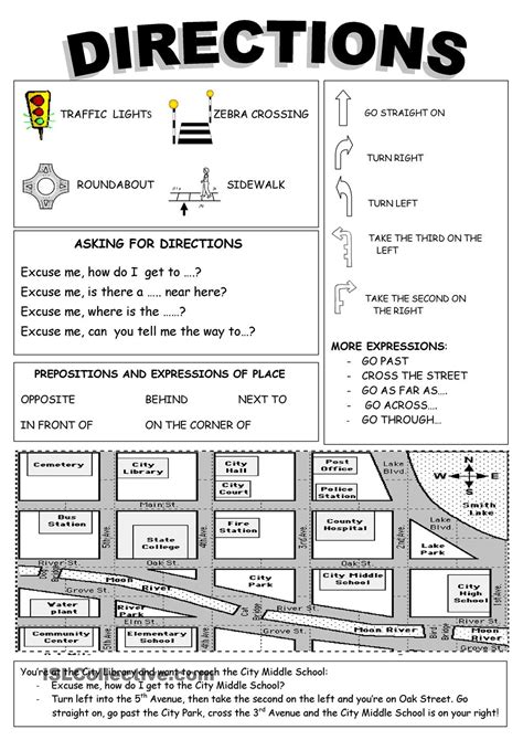 Map Directions Printable