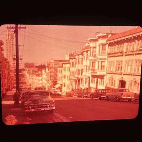 San Francisco Street Scene Cars People Pacific Heights 1957 35mm Slide 1300 Picclick