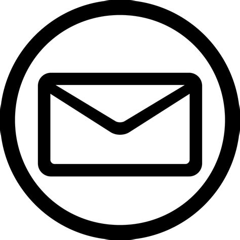 Email Icon Black And White Png