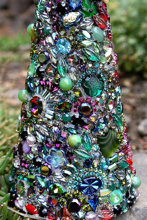 Huge Jeweled Boho Tree Encrusted Jewelry Vintage Rhinestones Etsy