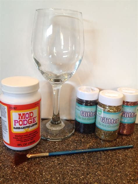 Make sure it is extra fine glitter! My Simple Obsessions: DIY Glitter Wine Glasses