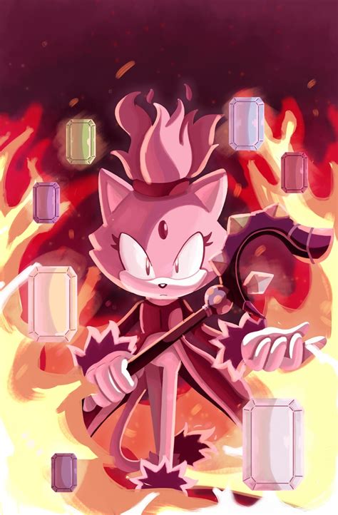 Blaze The Cat And Burning Blaze Sonic Drawn By Rechic Danbooru