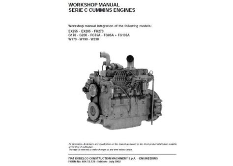 Cummins C Series Engine Service Repair Manual Service Repair Manuals Pdf