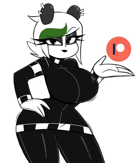 Rule 34 Anthro Breasts Female Nelljoestar Panda Patreon Logo Piercing Solo Thick Thighs Thighs