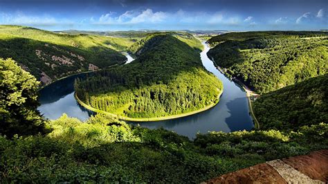 Bend Of The River Beautiful River Landscape Photography 1366x768