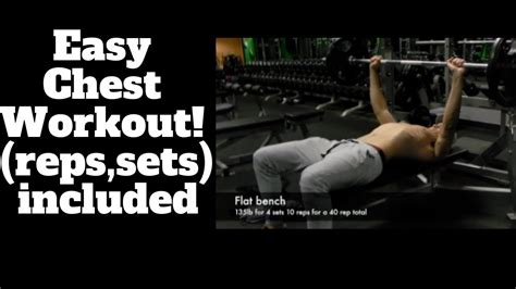 Quick Easy Chest Workout Reps And Sets Included Youtube