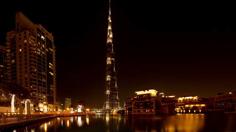 Dubai Burj Khalifa Skyscraper Night Light 4k Hd Wallpaper