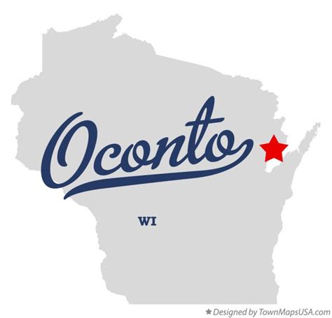 Map Of Oconto Wi Wisconsin