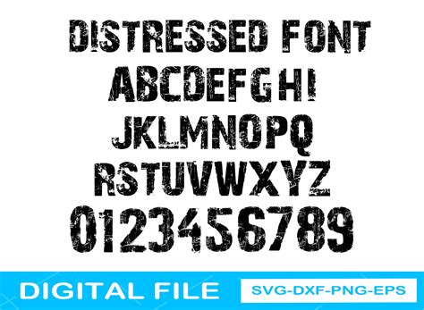 Distressed Font Svg Distressed Alphabet Svg Grunge Font Svg Etsy