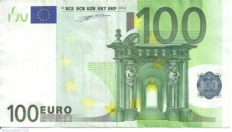 1 packung servietten, 2 packungen taschentücher. 100 Euro X (Germany), 2002 Issue - 100 Euro (Signature Willem F. Duisenberg) - European Union ...