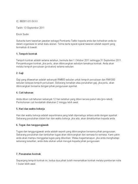 Inilah 7+ Contoh Surat Tawaran Kerja Dari Majikan  Contoh Surat Resmi