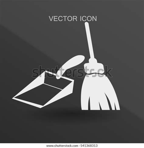 Broom Dustpan Vector Illustration Stock Vector Royalty Free 541368313