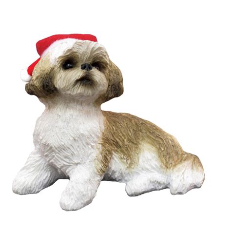 Free personalization on all gifts. Shih Tzu Sitting Christmas Ornament - Tan | BaxterBoo