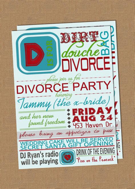 Divorce Party Invitation By Lklaflen On Etsy