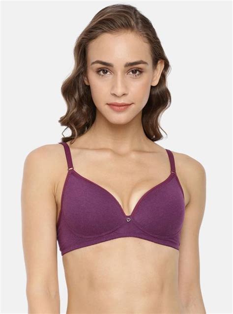 buy macrowoman w series women purple solid cotton blend single bra online at best prices in