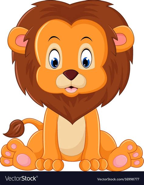 Illustration Of Cute Lion Cartoon Download A Free Preview Or High