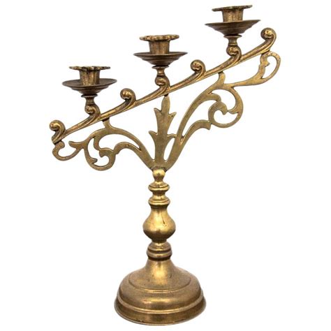 Old Brass Candlestick At 1stdibs