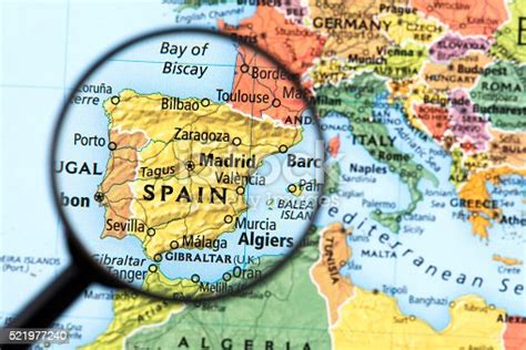 Mapa De España Y Portugal Stock Foto E Imagen De Stock 521977240 Istock