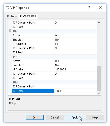 Enable TCP IP For SQL Server