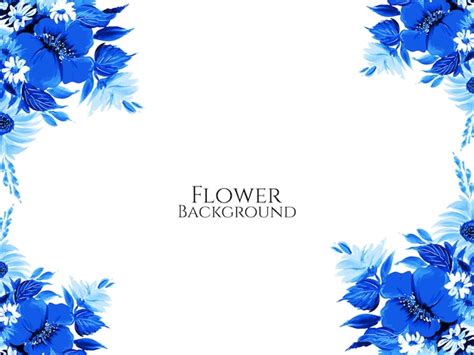 Hermoso Fondo Elegante Flor De Color Azul Vector Gratis