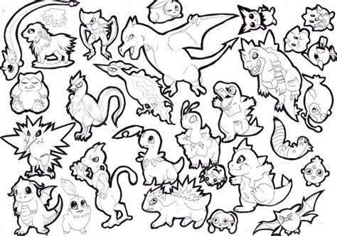 Chibi linearts 19 (pokemon) by FuriarossaAndMimma on DeviantArt