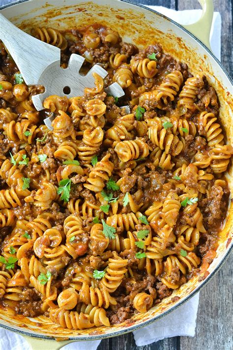 One-Pot Cheesy Taco Pasta - Mother Thyme