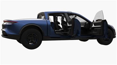 Porsche Taycan Pickup Truck Concept Blue 3d Model By Defost