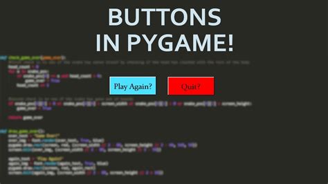 Pygame Button Tutorial With Text Coding In Python Youtube