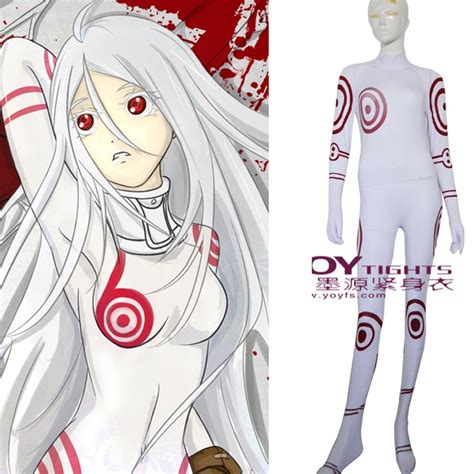 Movie Coser 5 High Quality Spandex Shiro In Deadman Wonderland Cosplay Zentai Cosplay Costume