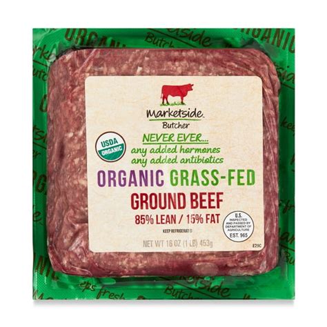 Marketside Butcher Organic Grass Fed Ground Beef 85 Lean15 Fat 1