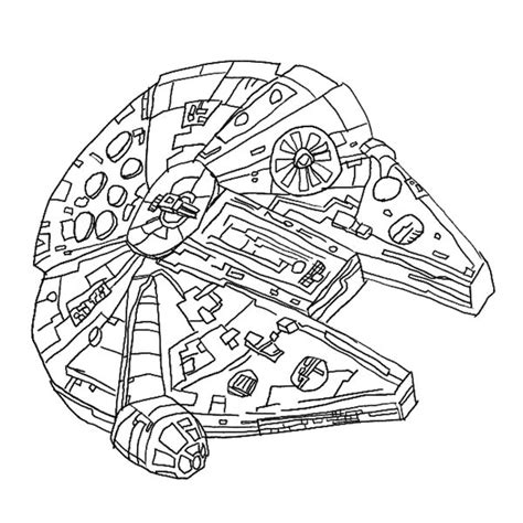 Coloriage Star Wars Faucon Millenium Coloriage Star Wars 7 – De La