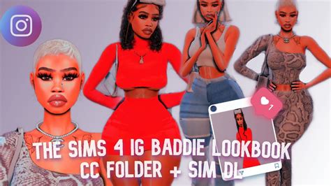 Instagram Baddie Cc Folder Sim Download Sims 4 Cas Youtube Mobile Legends