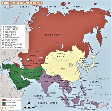 Mapa De Asia 🥇【 Mapas Del Continente Asiático · Buena Calidad