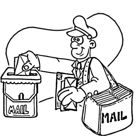 Mail Carrier Coloring Page At GetColorings Free Printable