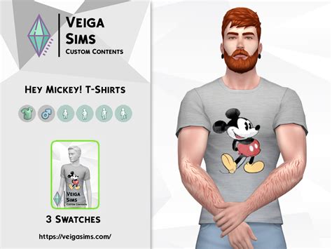 Clothing Hey Mickey T Shirts Veiga Sims Cc