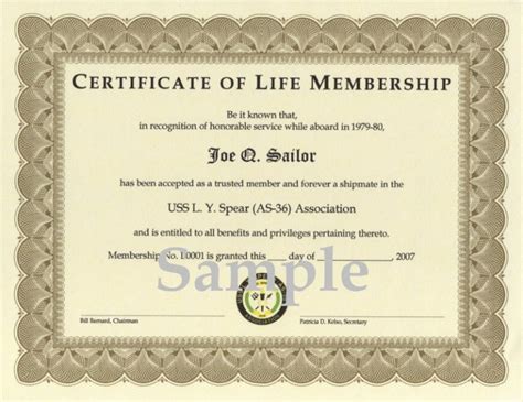 Life Membership Certificate Templates Best Templates Ideas