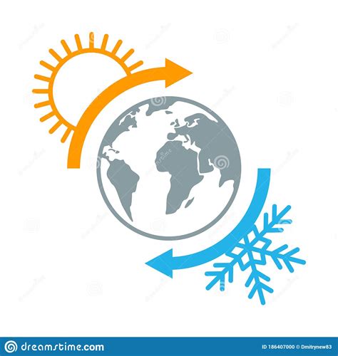 Climate Change Hot And Cold Weather Stock Vector Illustration Of