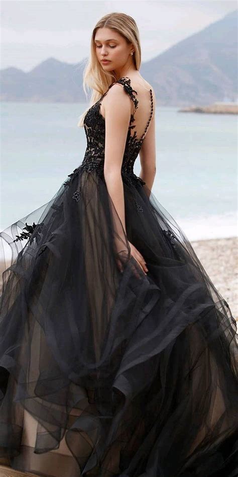 Black Wedding Dresses 24 Unusual Styles Faqs Black Wedding Dresses
