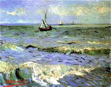 Seascape At Saintes Maries Vincent Van Gogh Painting In Oil For Sale