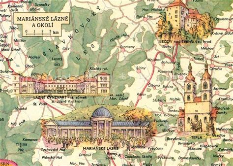 Verschiedene faktoren führten im jahr 2019 wieder zu einer. AK / Ansichtskarte Marianske Lazne Landkarte mit ...