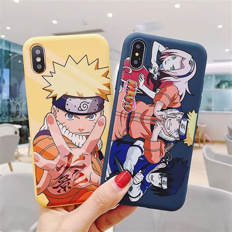 Cartoon Naruto Sasuke Pattern Phone Case For Iphone X Xs Max Xr Soft