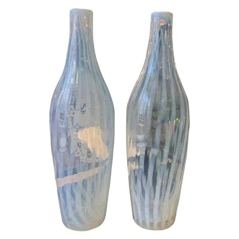 Pair Of Murano Glass Bottles At 1stdibs
