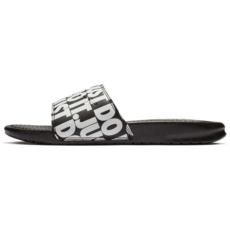 Nike Benassi Just Do It Print Flip Flops Black Swiminn