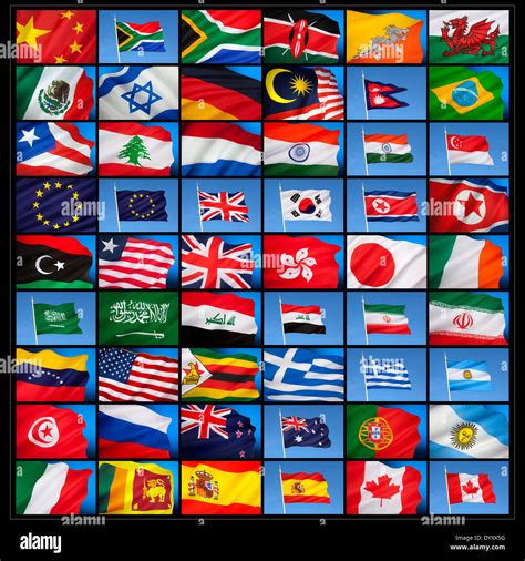 National Flags From Countries Around The World Stock Photo 68818108